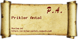 Prikler Antal névjegykártya